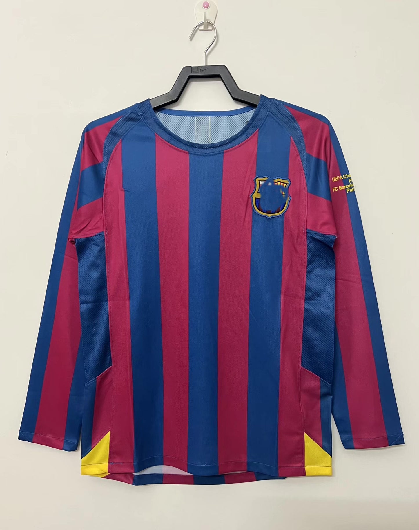 05-06 Barça Local UCL 30 Messi 10 Ronaldinho Camiseta