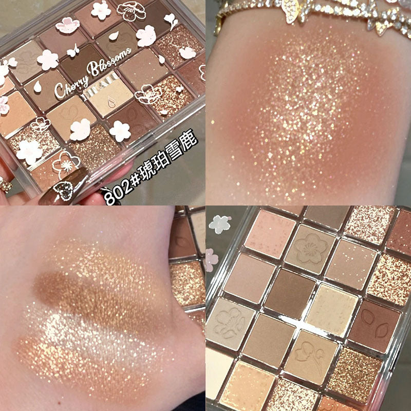 Paleta de sombras de ojos Sakura Dance de 20 colores