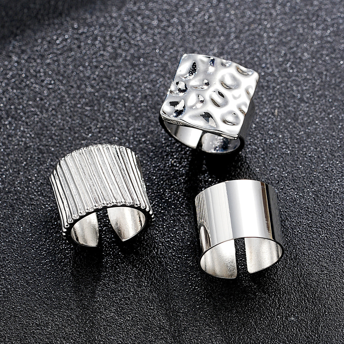 Irregular Smooth Ring Set (4-Piece)