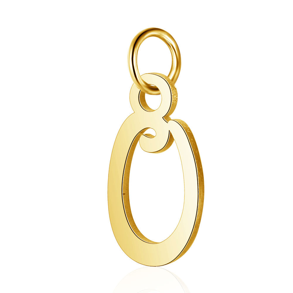 20 pcs/pack gold English letter titanium steel DIY pendant