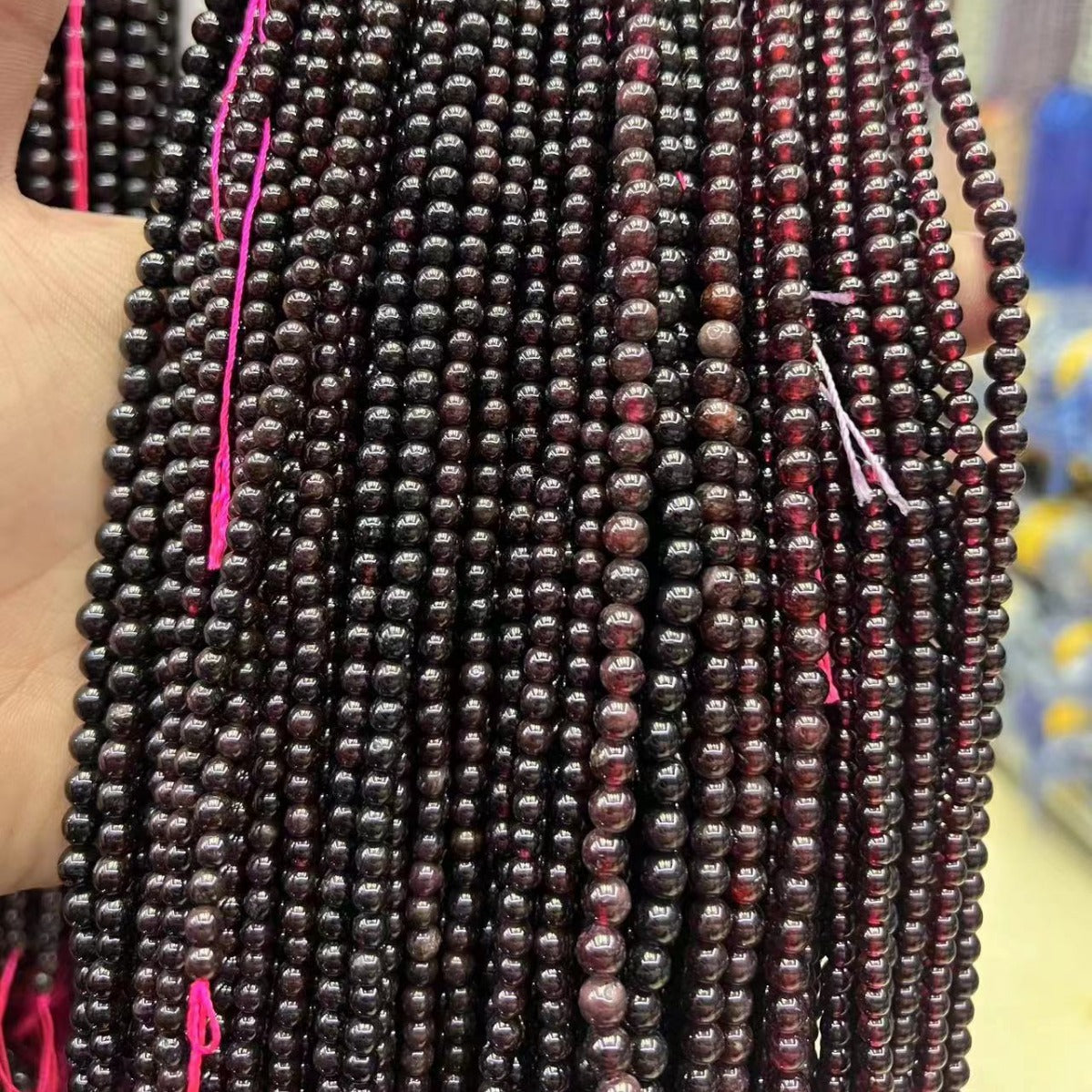 Contas de cristal granada natural de 4-12 mm, contas soltas