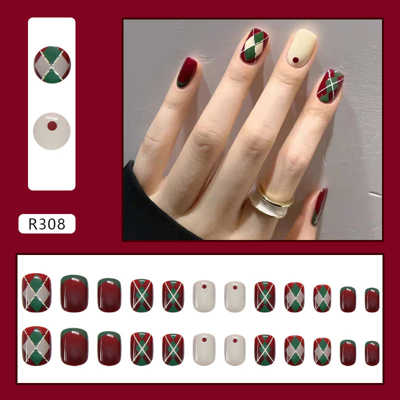 Wearable Removable Fake Nail Stickers Short Long
