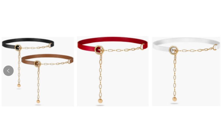 1.0Cm wide new leather waist chain