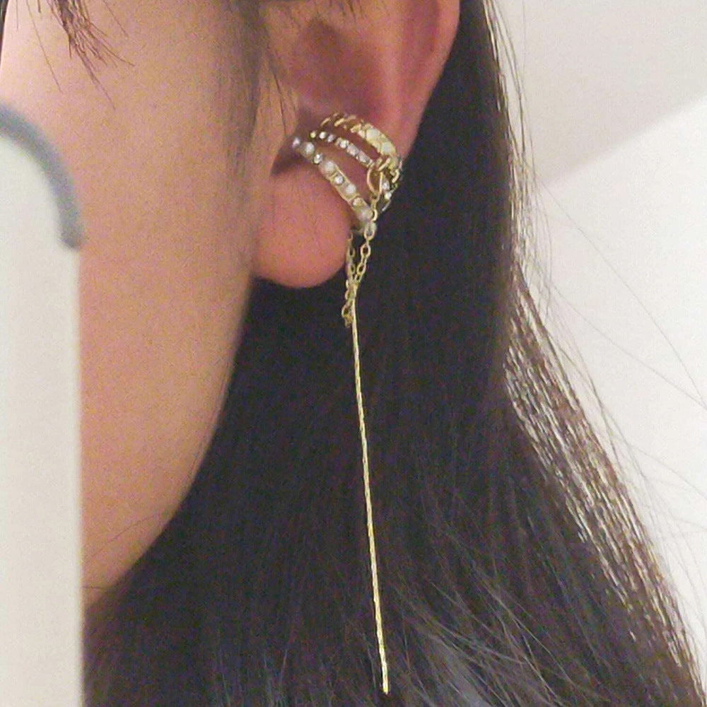 Vintage Pearl Double Layer Ear Cuff Ear Clip
