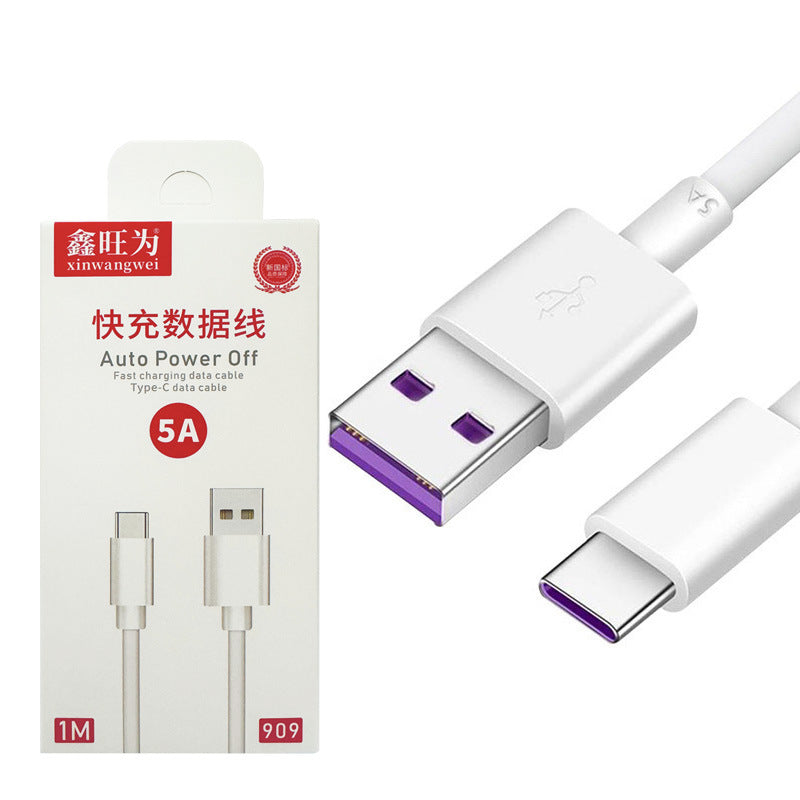 Cable de carga engrosado blanco con embalaje para Apple/Android tipo C