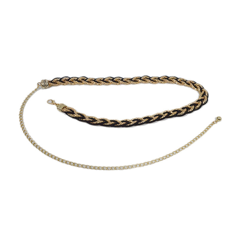 Hollow metal waist chain