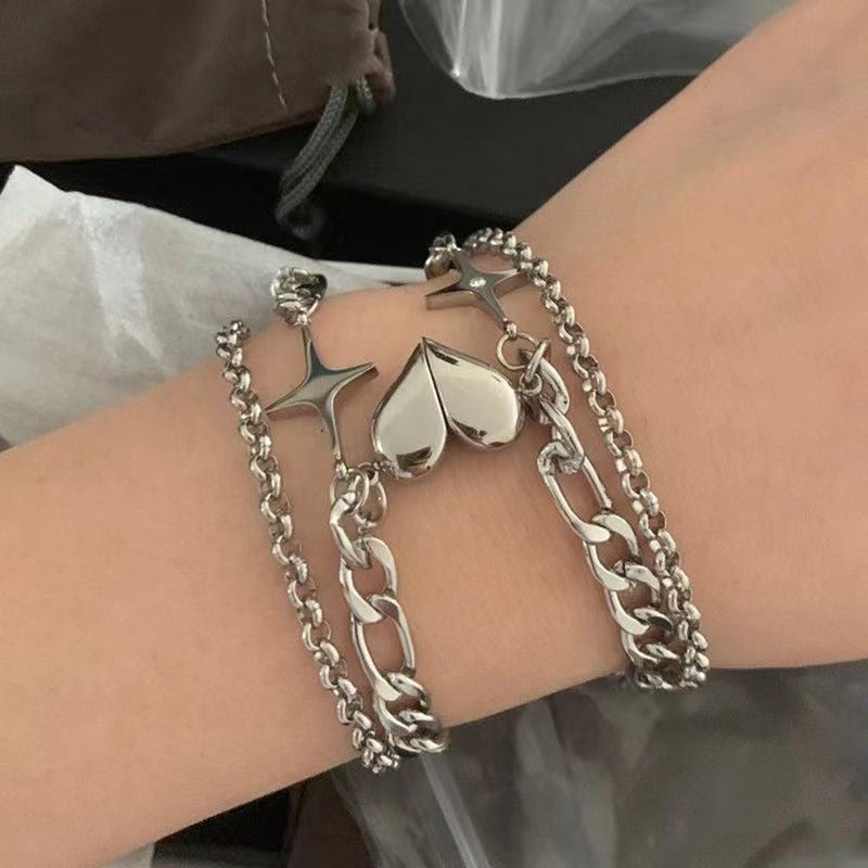 Stainless Steel Love Bracelet Set