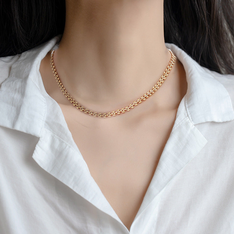 Women's French Light-Luxury Wheat Chain Titanium Steel Bracelet