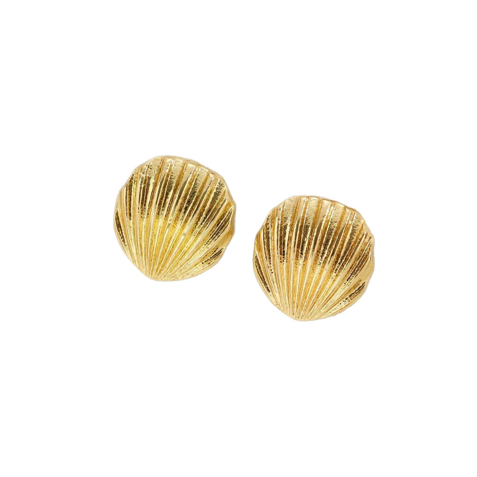 Shell Fan Stud Earrings