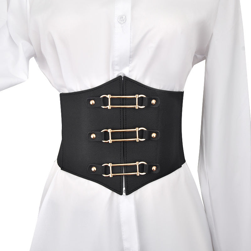 Plastic waist strap women's belt