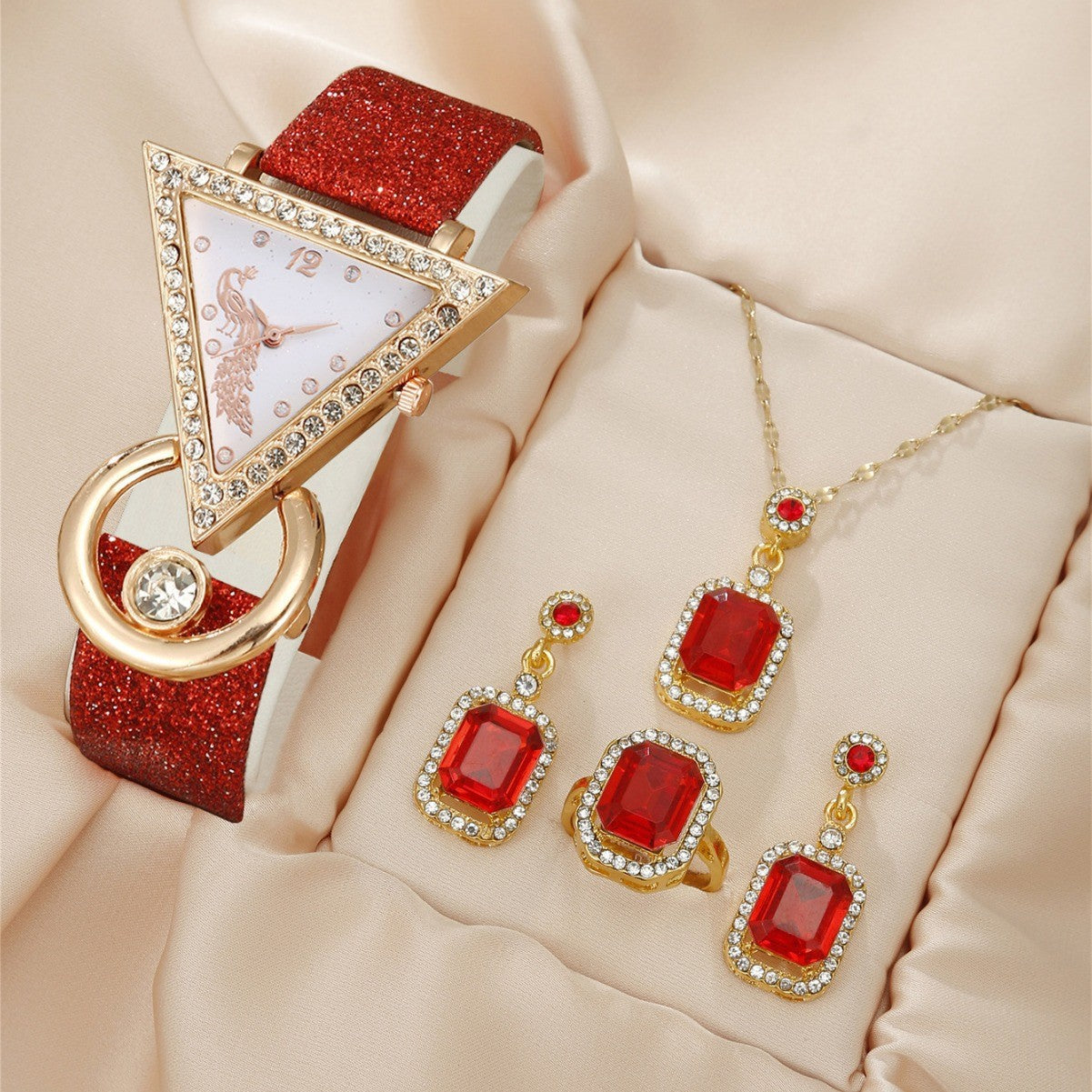 Watch Square Jewelry Set