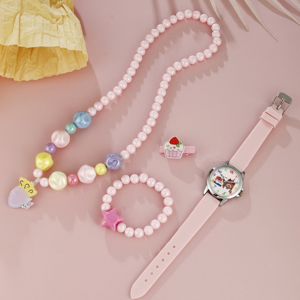 Silicone watch cartoon element jewelry set