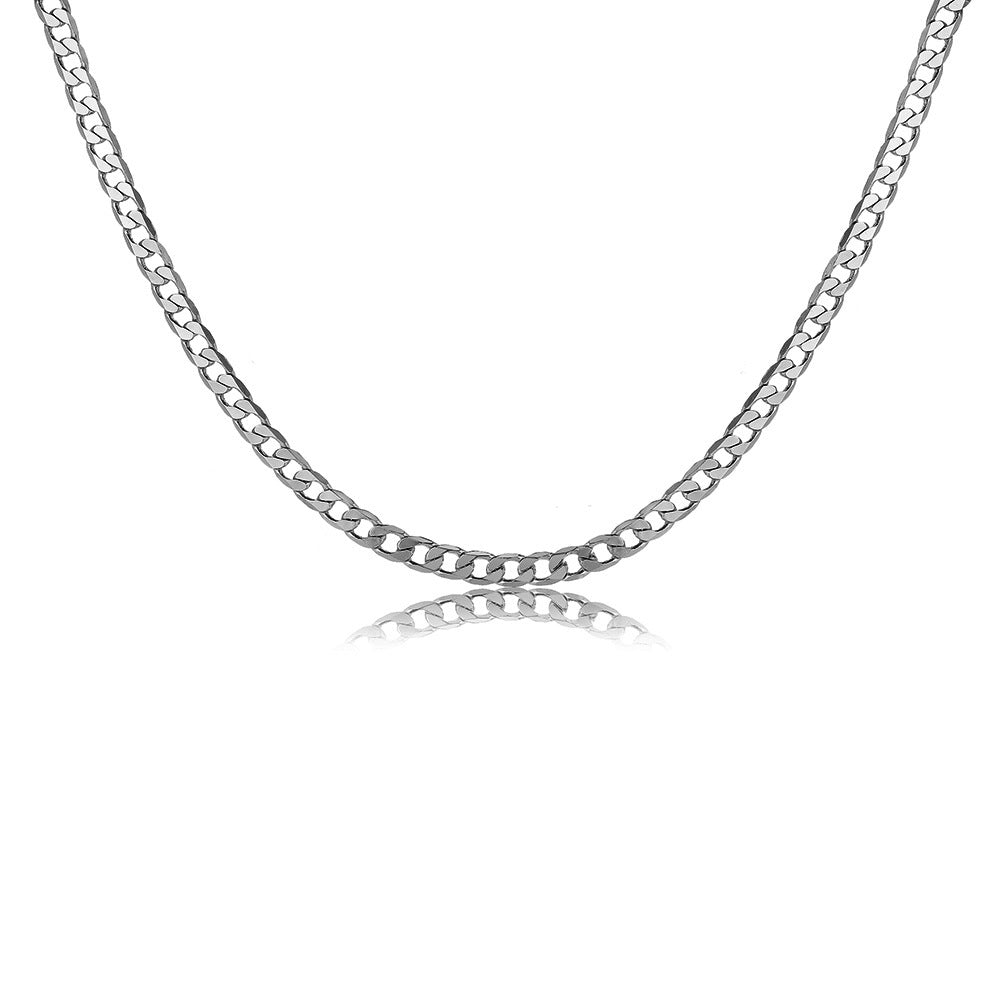 Gold Flat Chain Punk Necklace