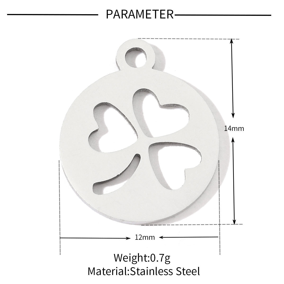 20 pcs/pack of boys and girls digital titanium steel pendants