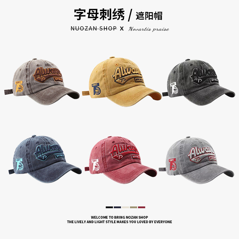 Washed Letter Baseball Cap