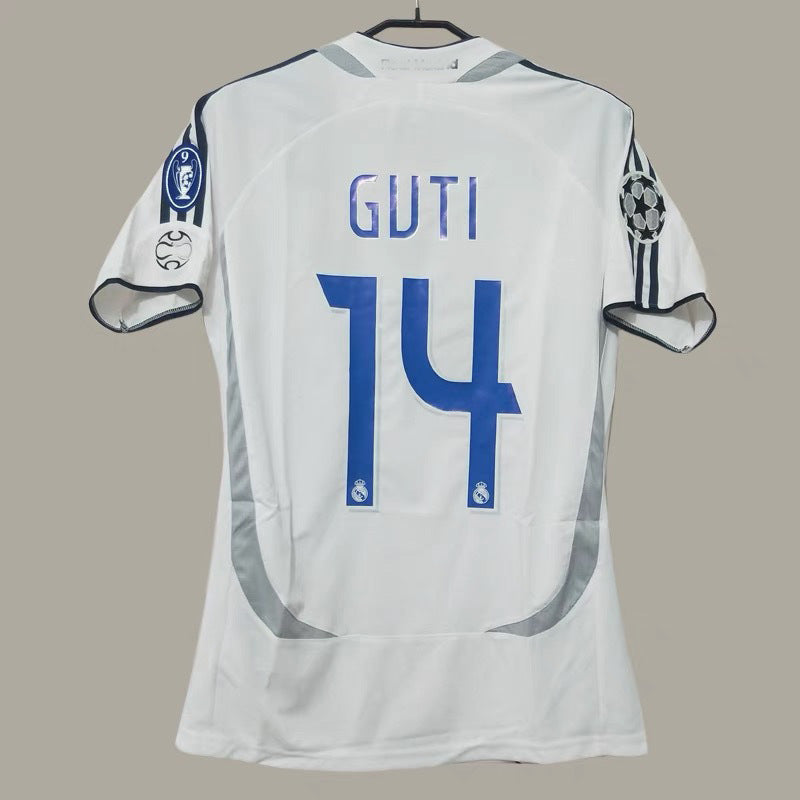 06-07 Real Madrid Retro Local Visitante Ronaldo Beckham Ra¨²l Guti Jersey