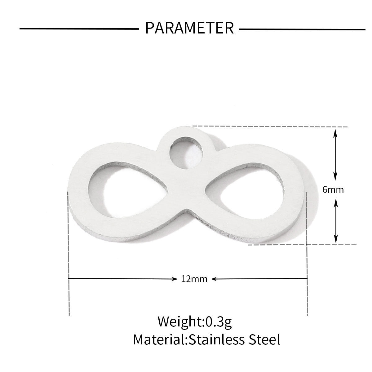 20 pcs/pack love star round titanium steel DIY pendant