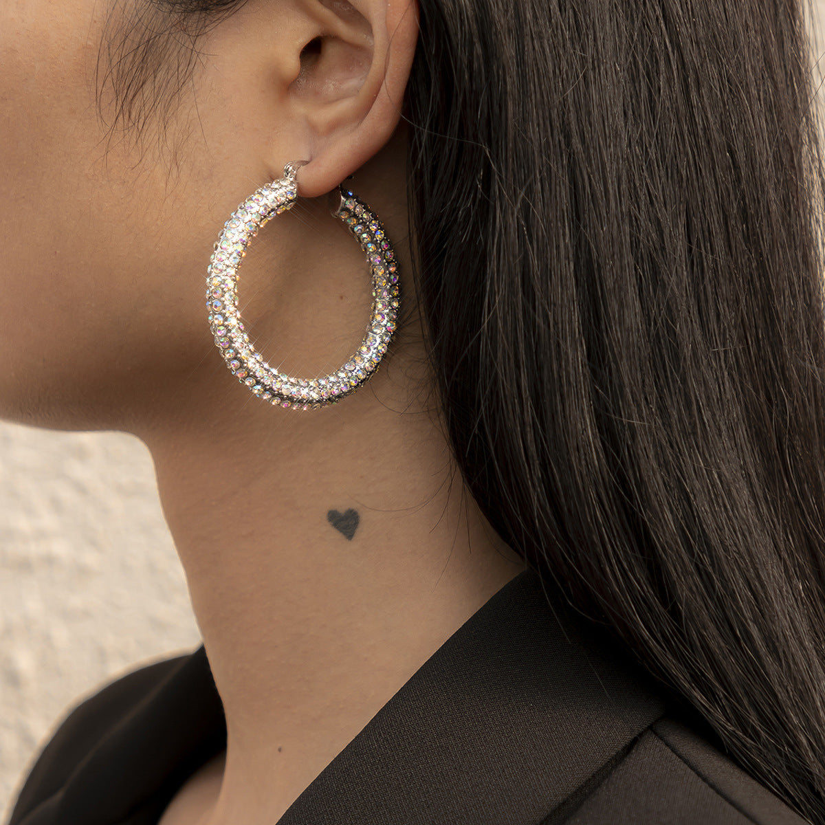 Pendientes vintage con forma de botón