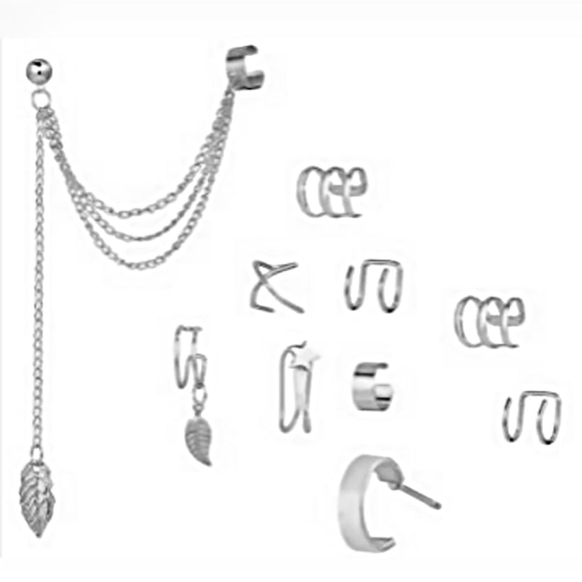 15-Piece Flower Ear Clip Set