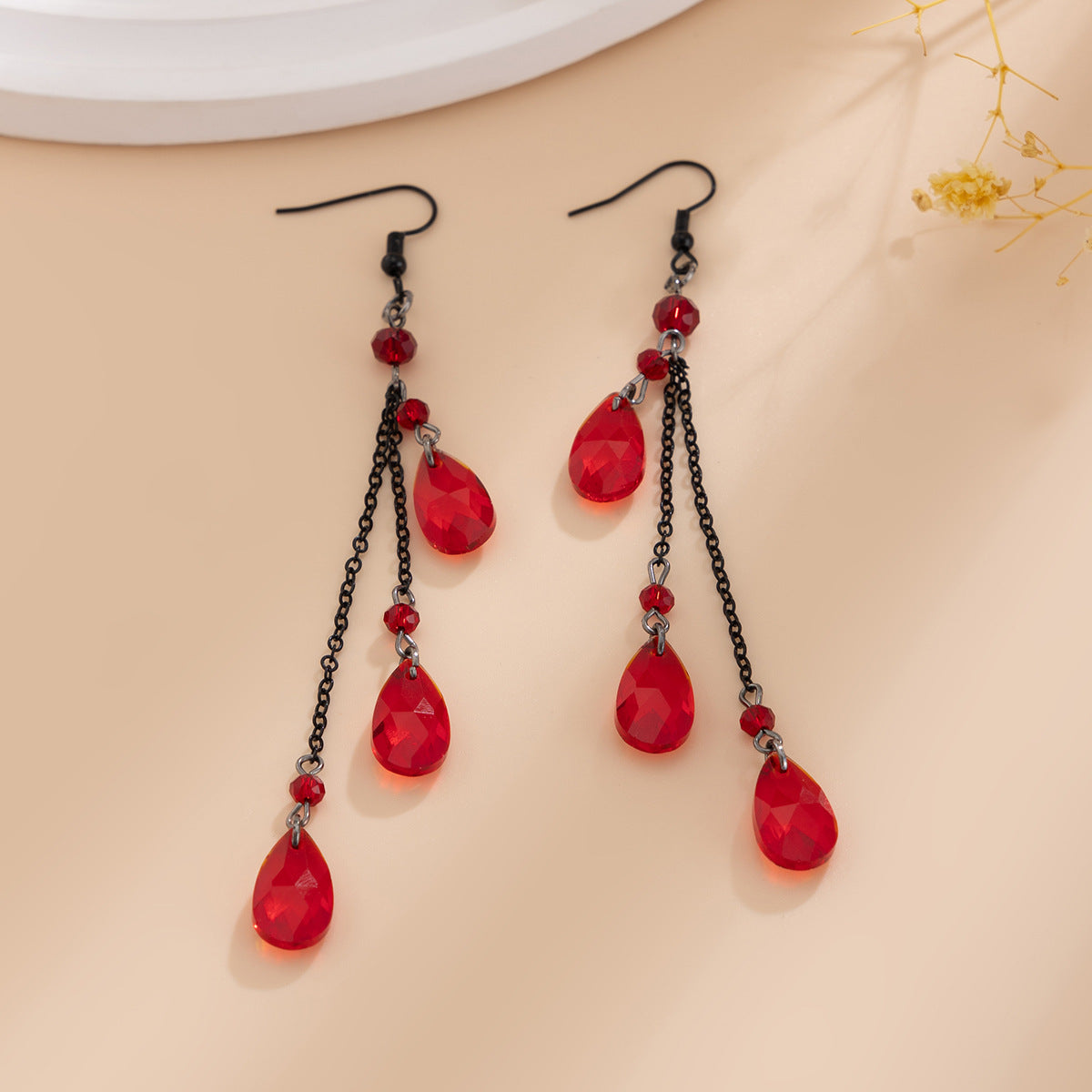 Halloween Ball Diamond Bleeding Earrings