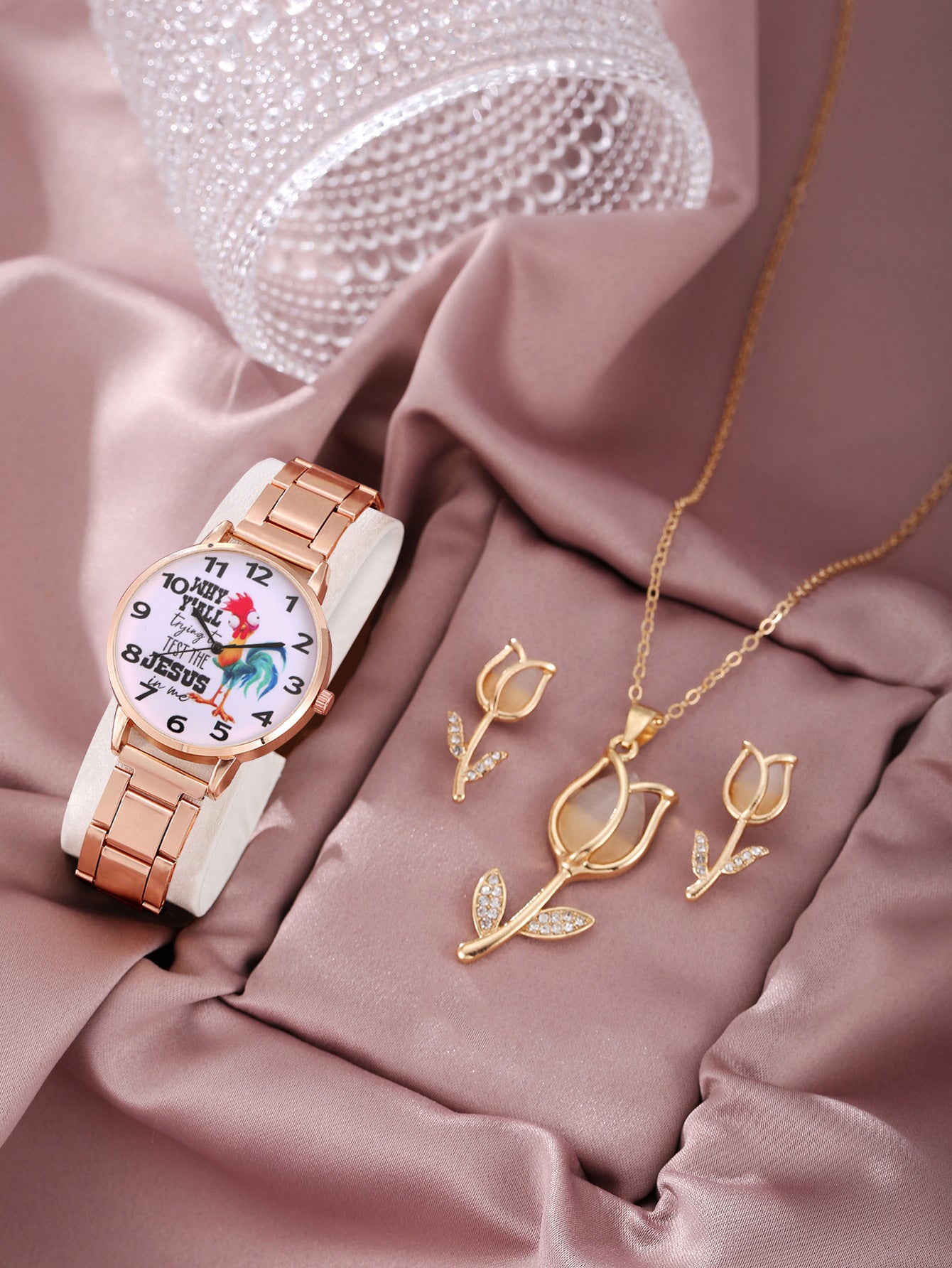 Pearl Jewelry Set Quartz Watch