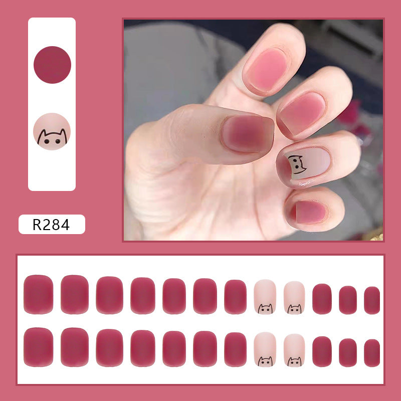 Wearable Removable Fake Nail Stickers Short Long