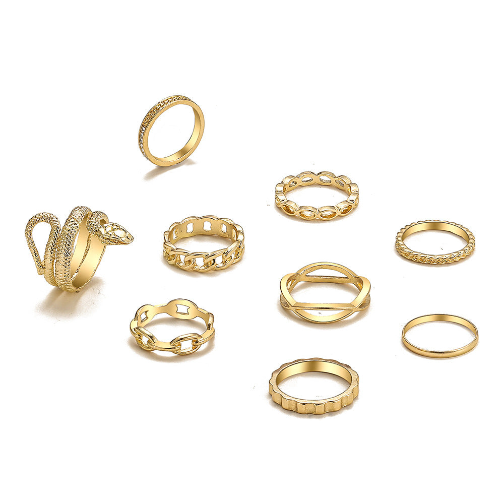Snake Ring Set (9-Piece)