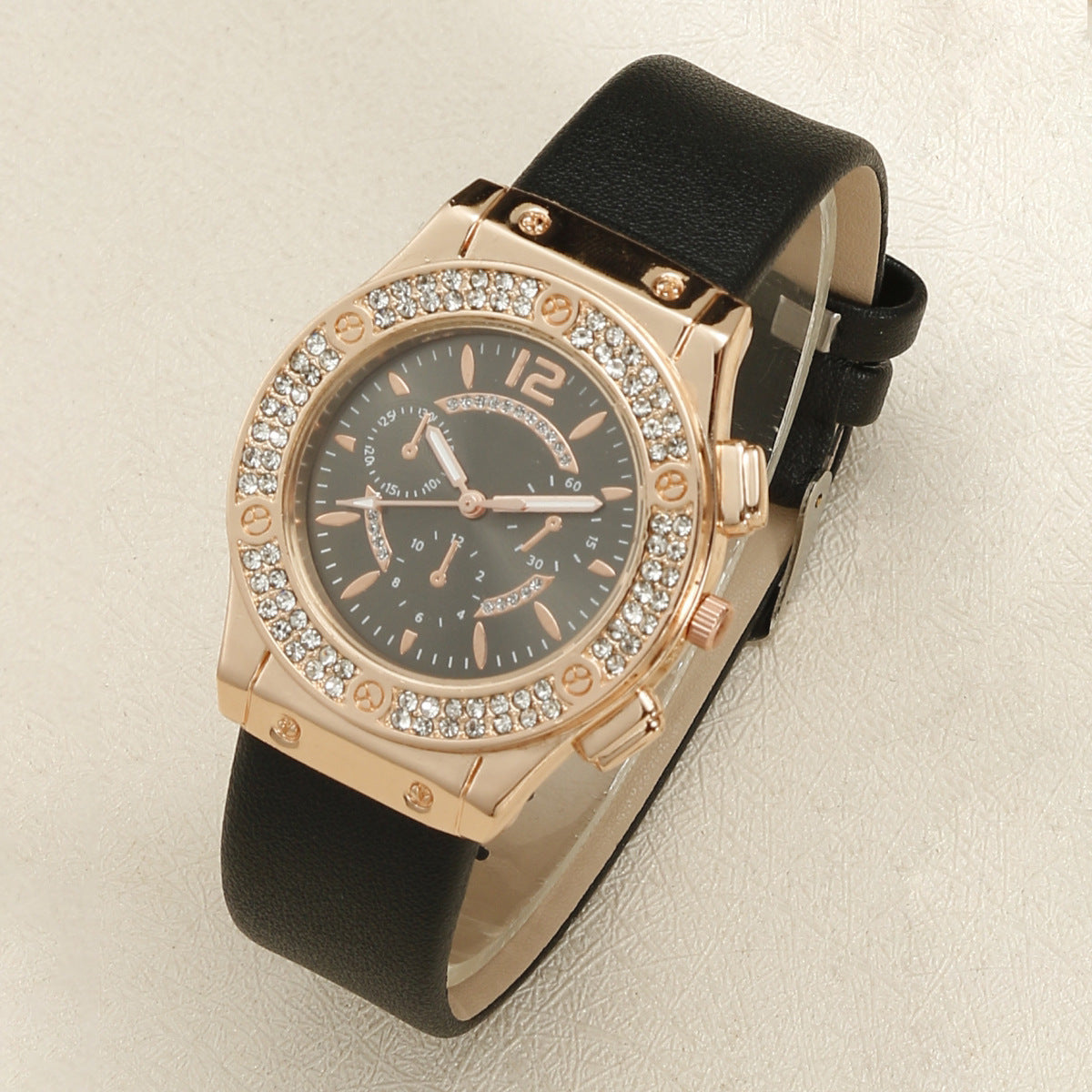 Watch Necklace Earrings Ring Bracelet Set