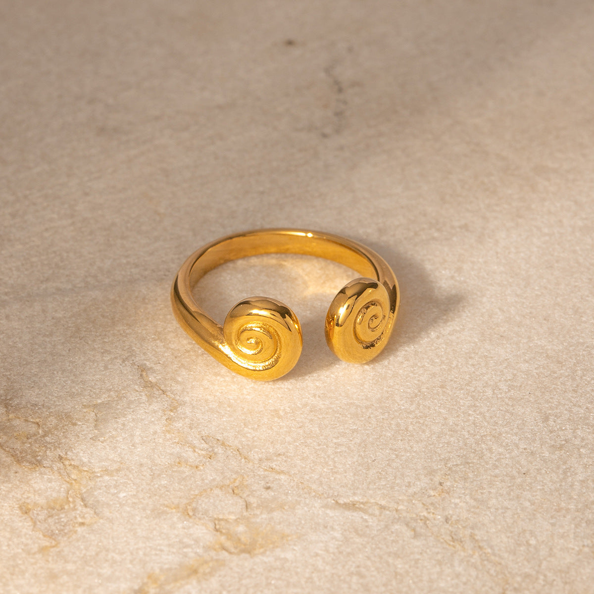 Anillo abierto roscado pulido