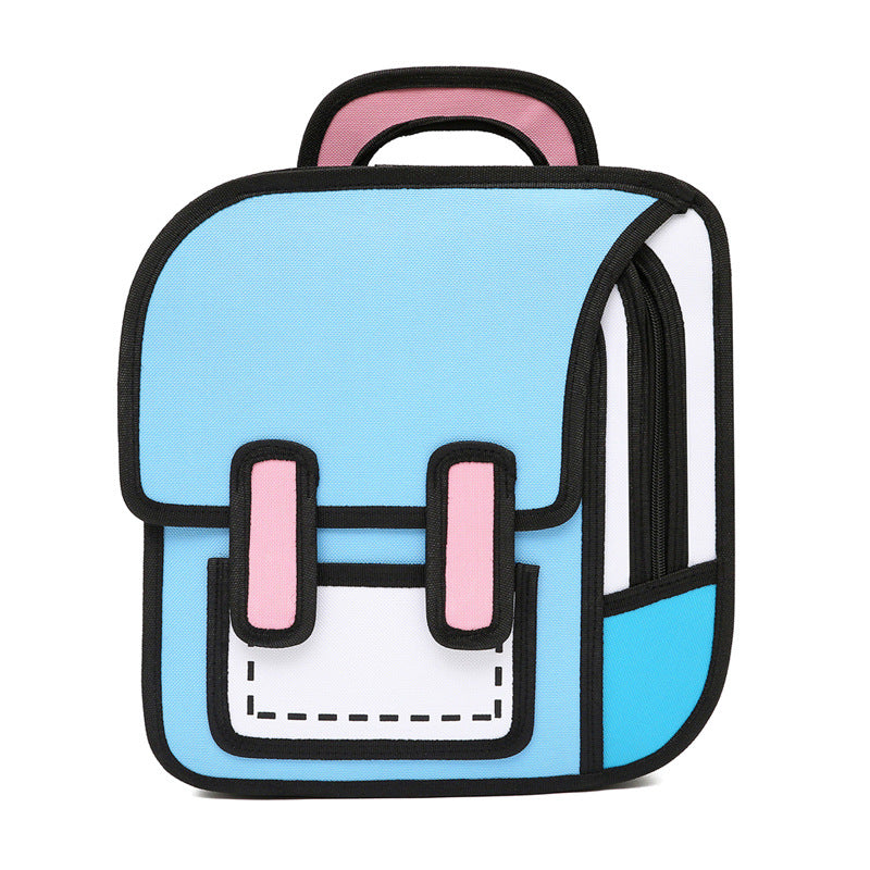 Mochila escolar de jardín de infantes de segunda dimensión.