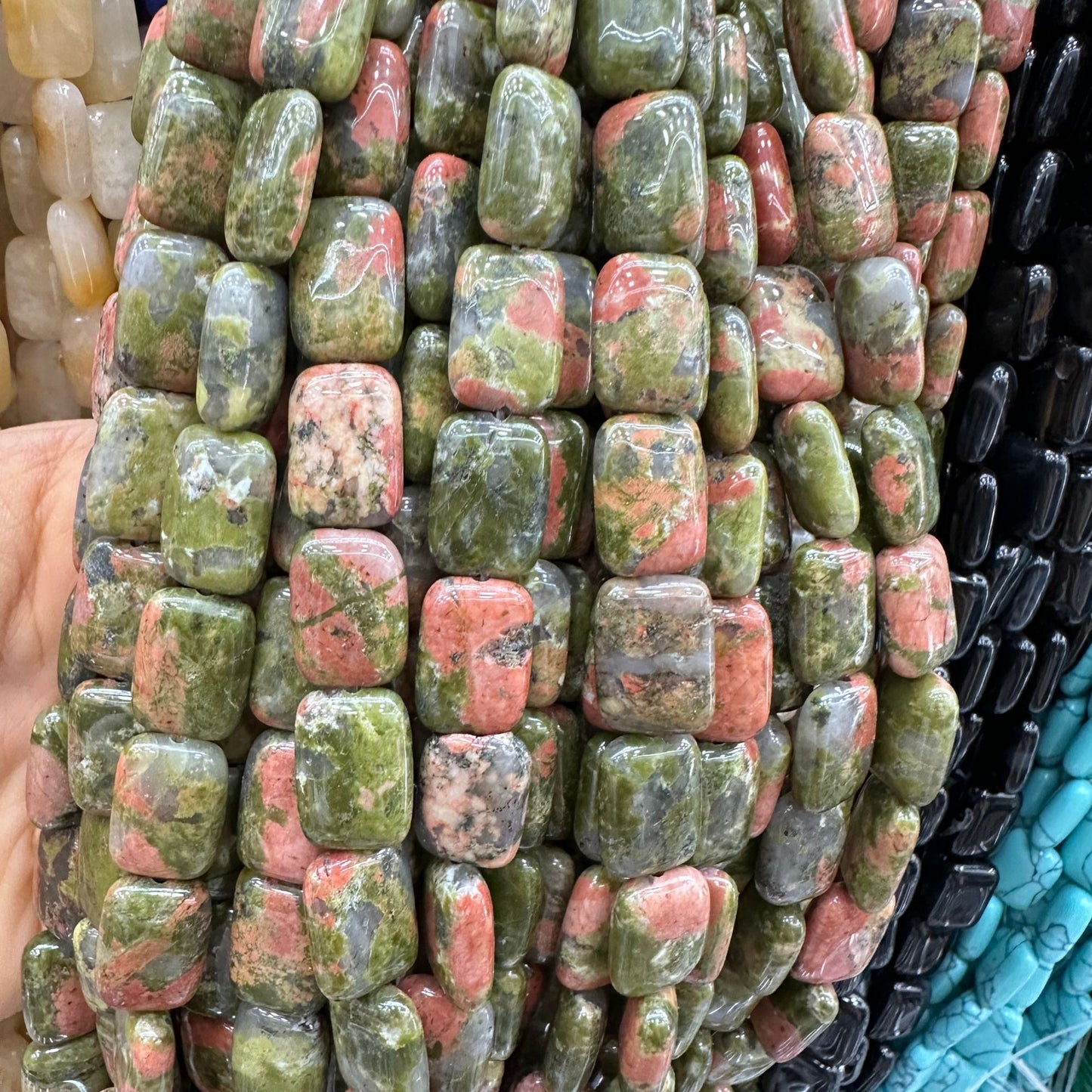 Contas espaçadoras quadradas de cristal 10*14MM