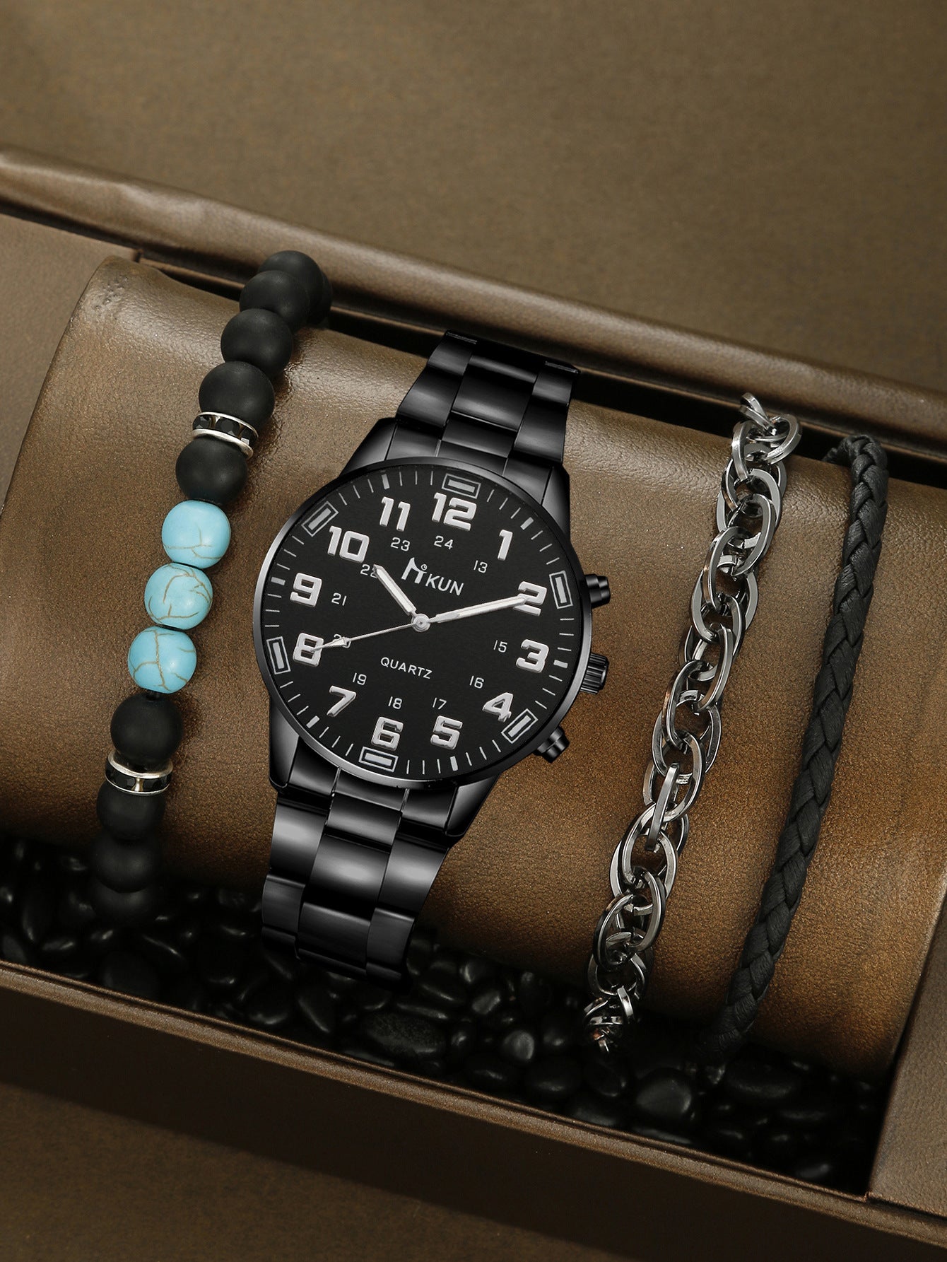 Watch Beaded Rudder Colorful Bracelet Set