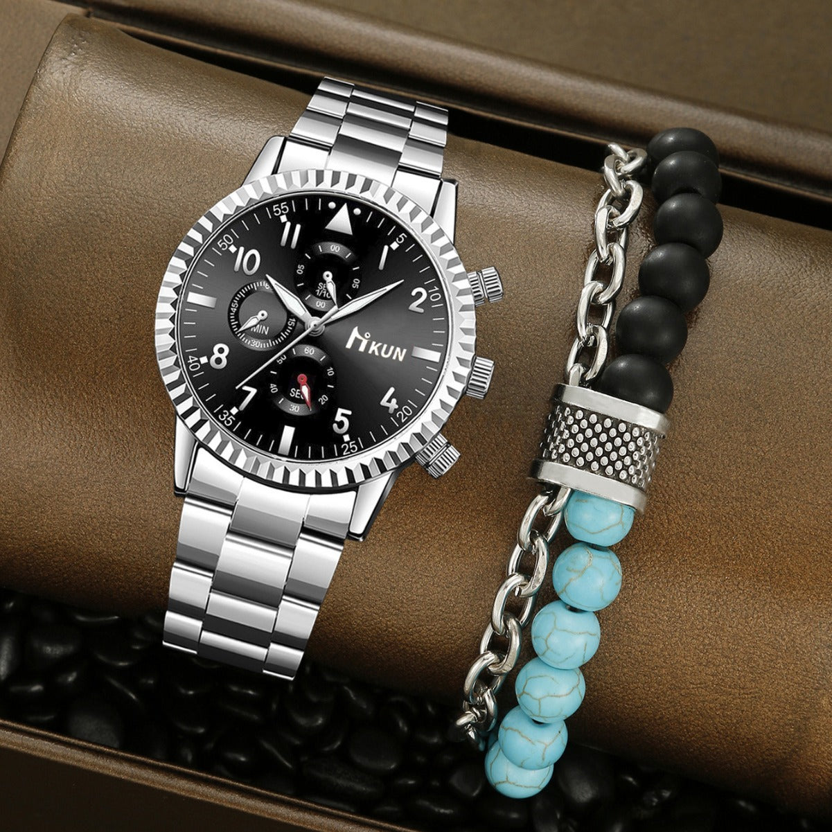 Men's Fashion Watch Bracelet Set