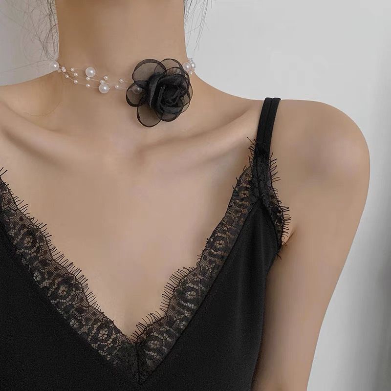 Imitation Pearl Collarbone Chain