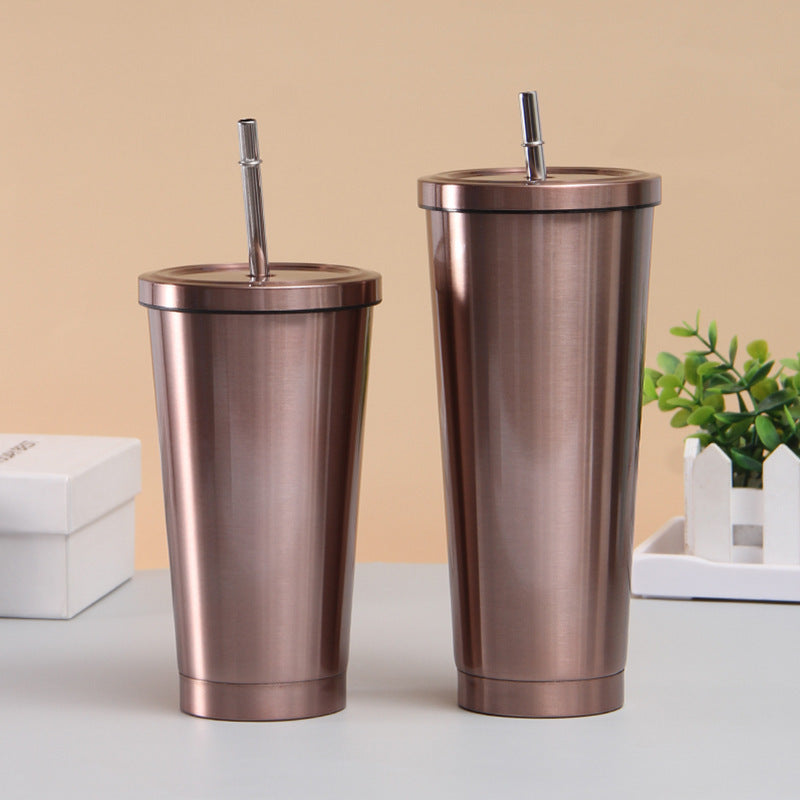 Stainless steel straw cup 750ml