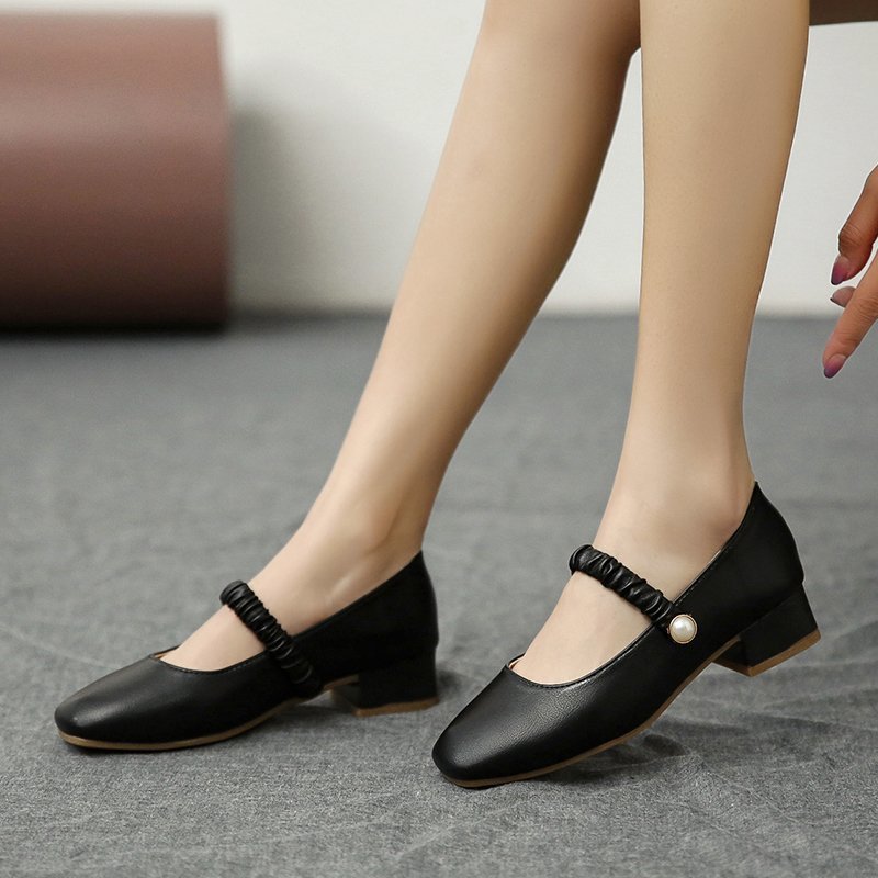 Thick Heel Low Heel Shoes Women
