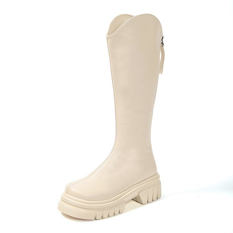 Tall Back Zipper Knight Boots Women