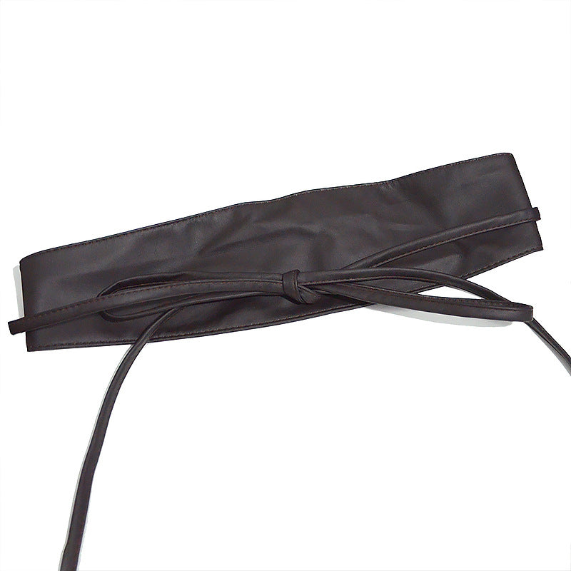 Bow strap soft-faced pu imitation leather