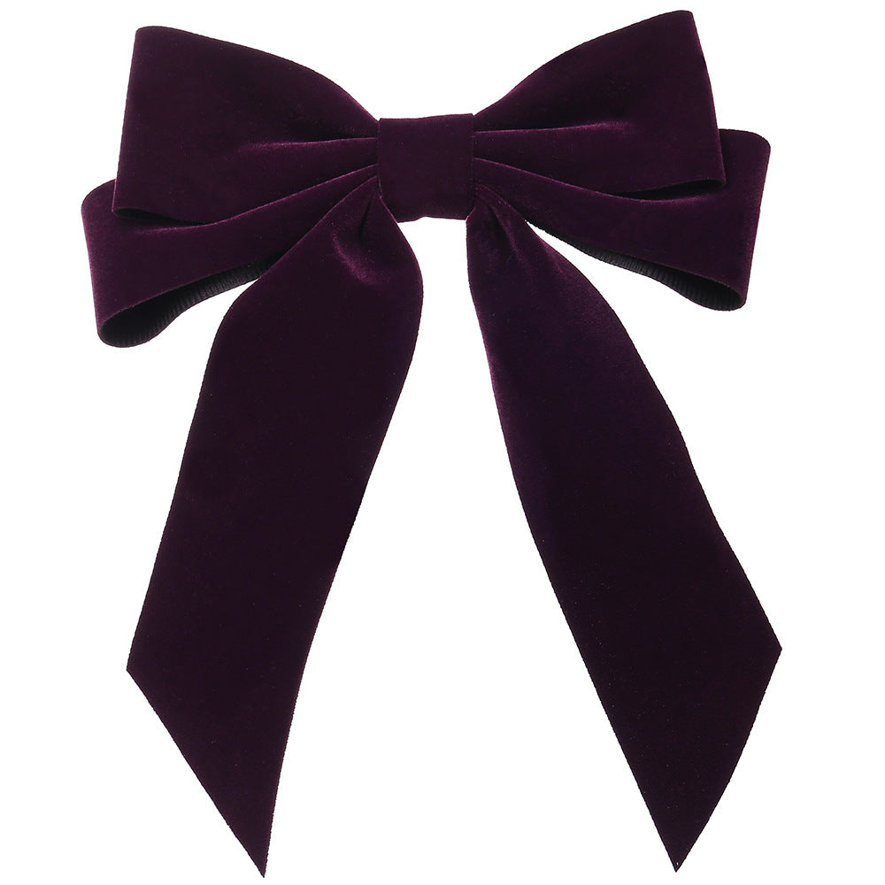 Burgundy Bow Wedding Hair Clip