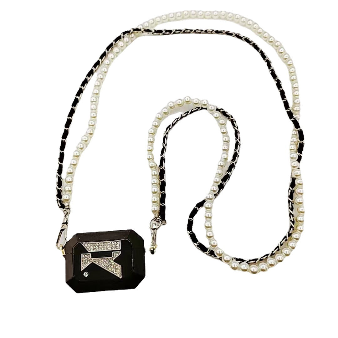 Bead chain mini earphone bag