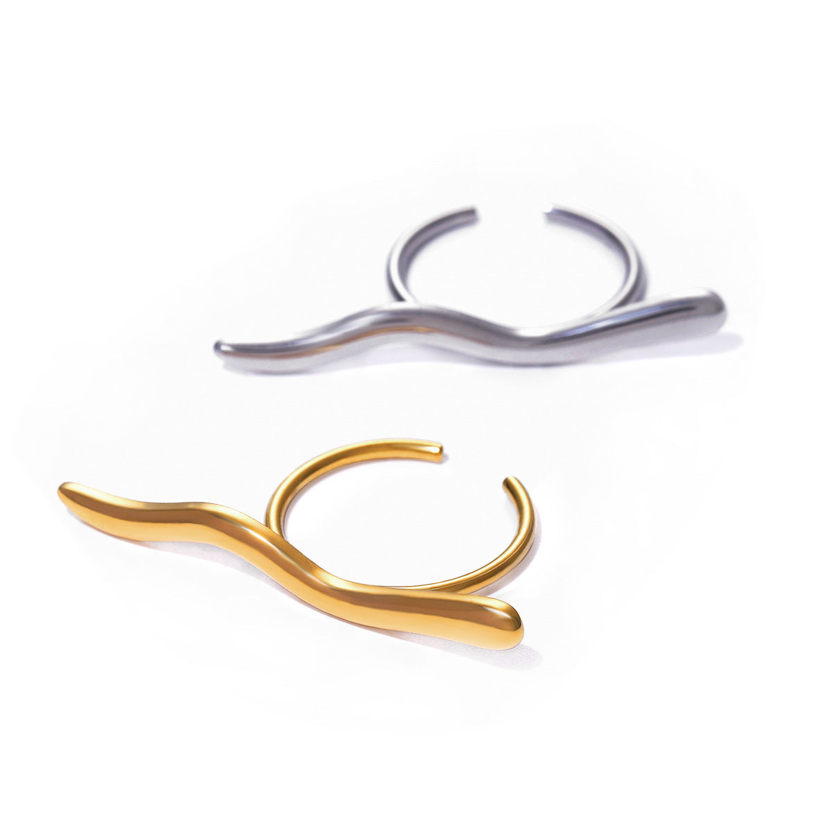 Wave open ring