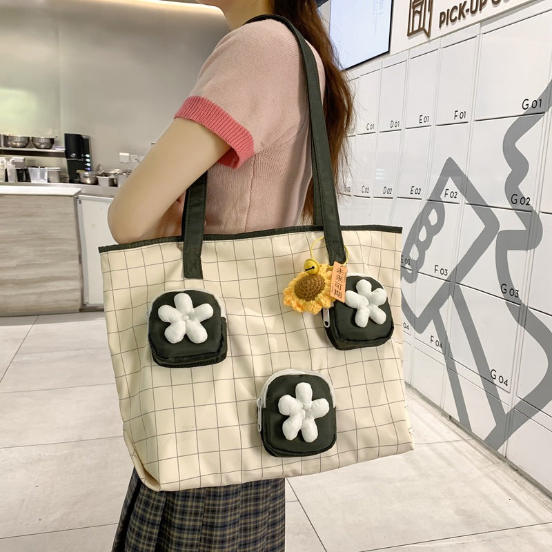 Bolso bandolera pequeño bolso tote flor margarita