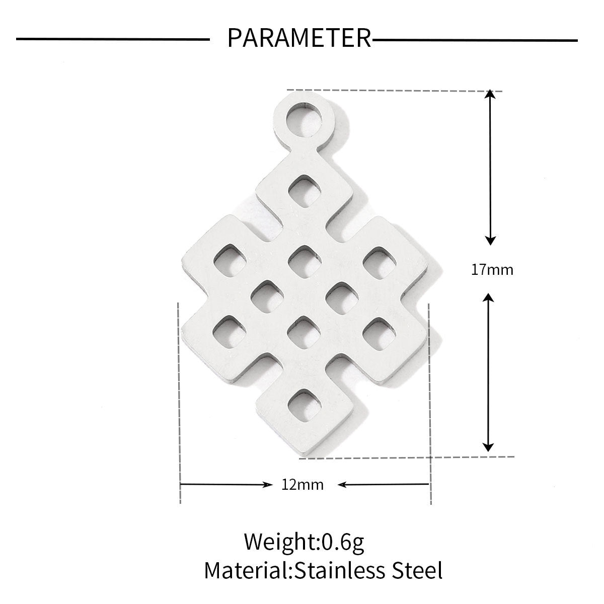 20 pcs/pack Flower Life Tree Hand Titanium Steel Pendant