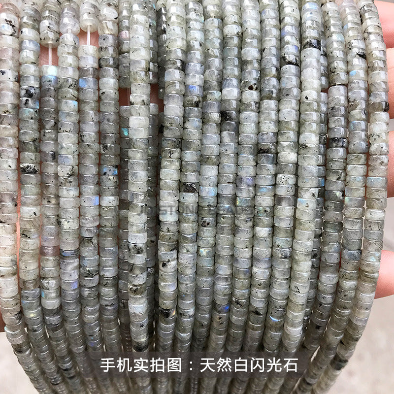 2 * 4Mm Jade Crystal Right Angle Disc Loose Beads