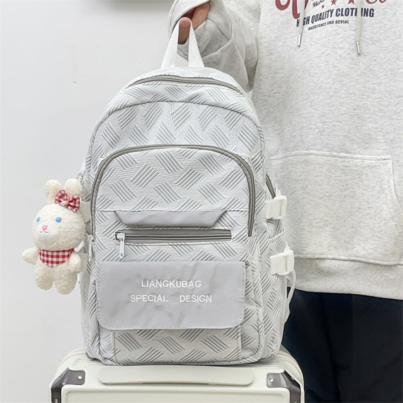 Nylon alphabet casual backpack