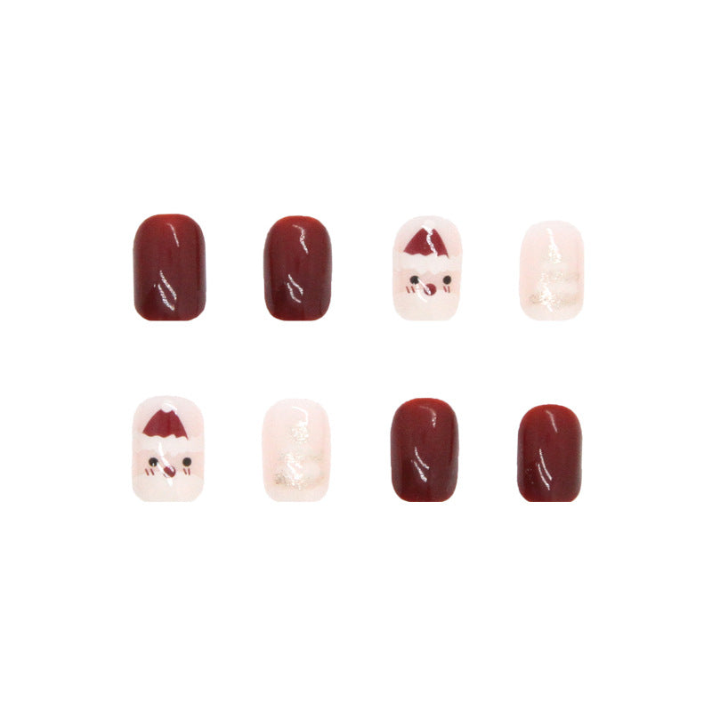 Red Christmas Glam Nails