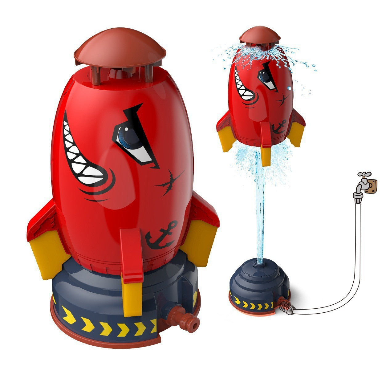 Space Rocket Sprinkler Outdoor Water Toy