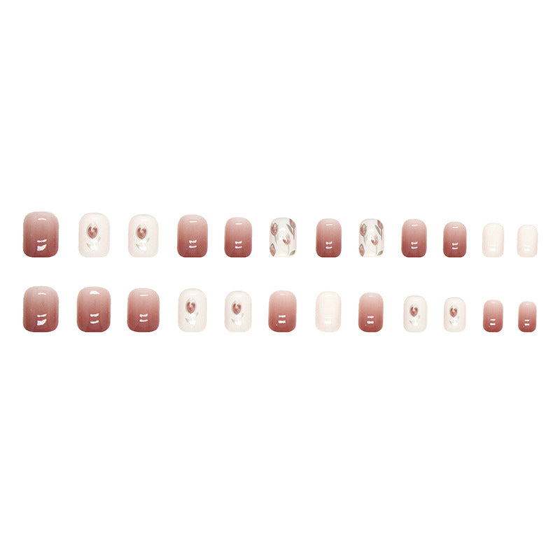 Gradient Tulip Short Nails