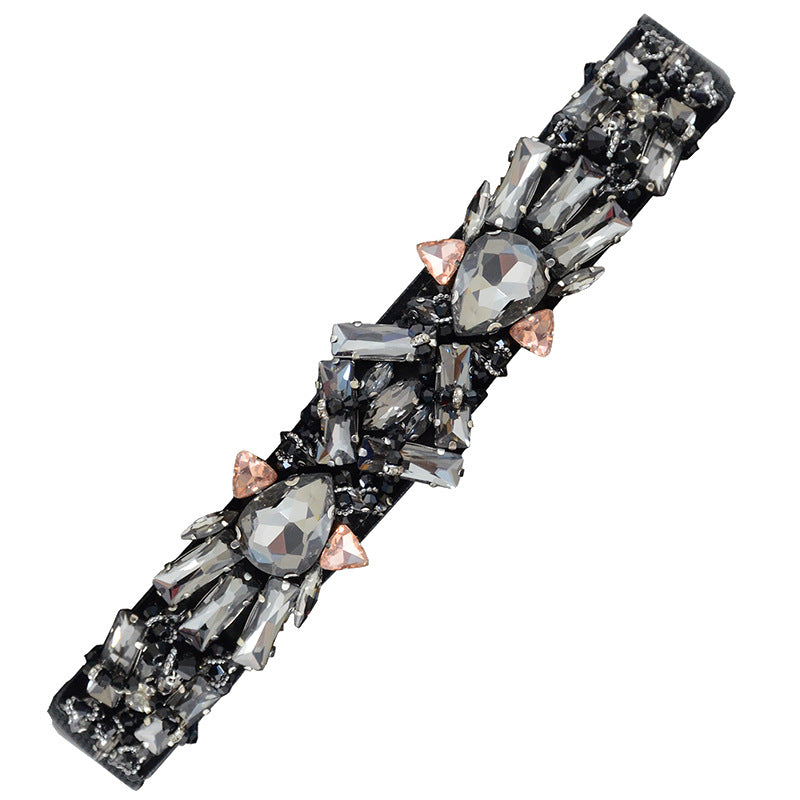 Rhinestone elastic belt