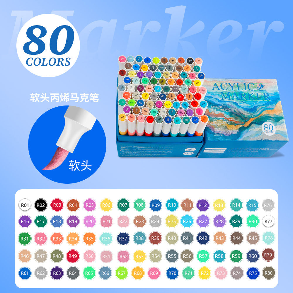 Soft Head Acrylic Marker Set